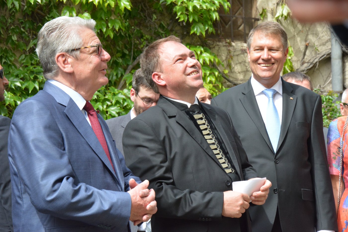 Bundespräsident Gauck und Staatspräsident Iohannis in Heltau