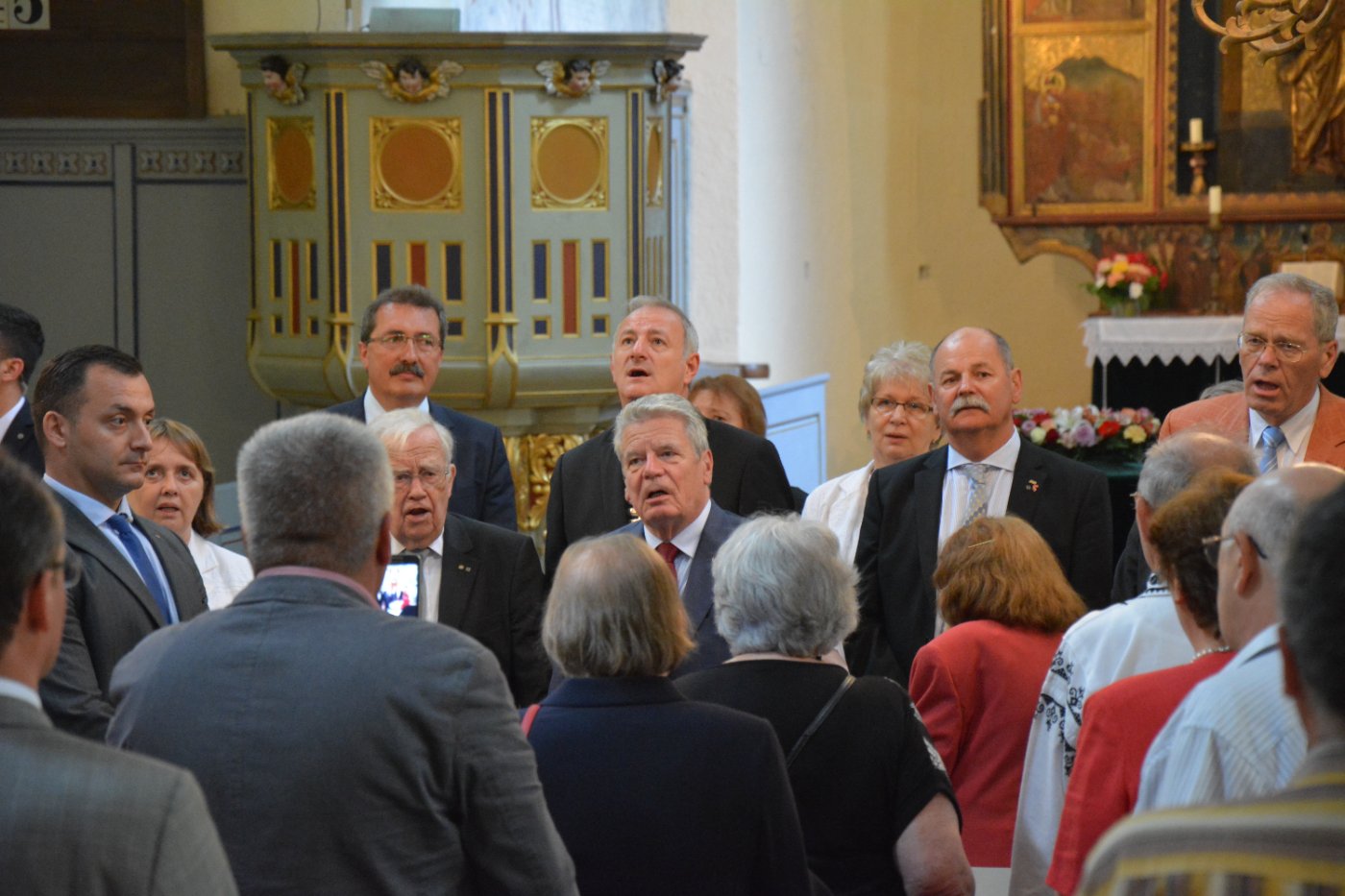Hoher Besuch in der Kirche von Heltau